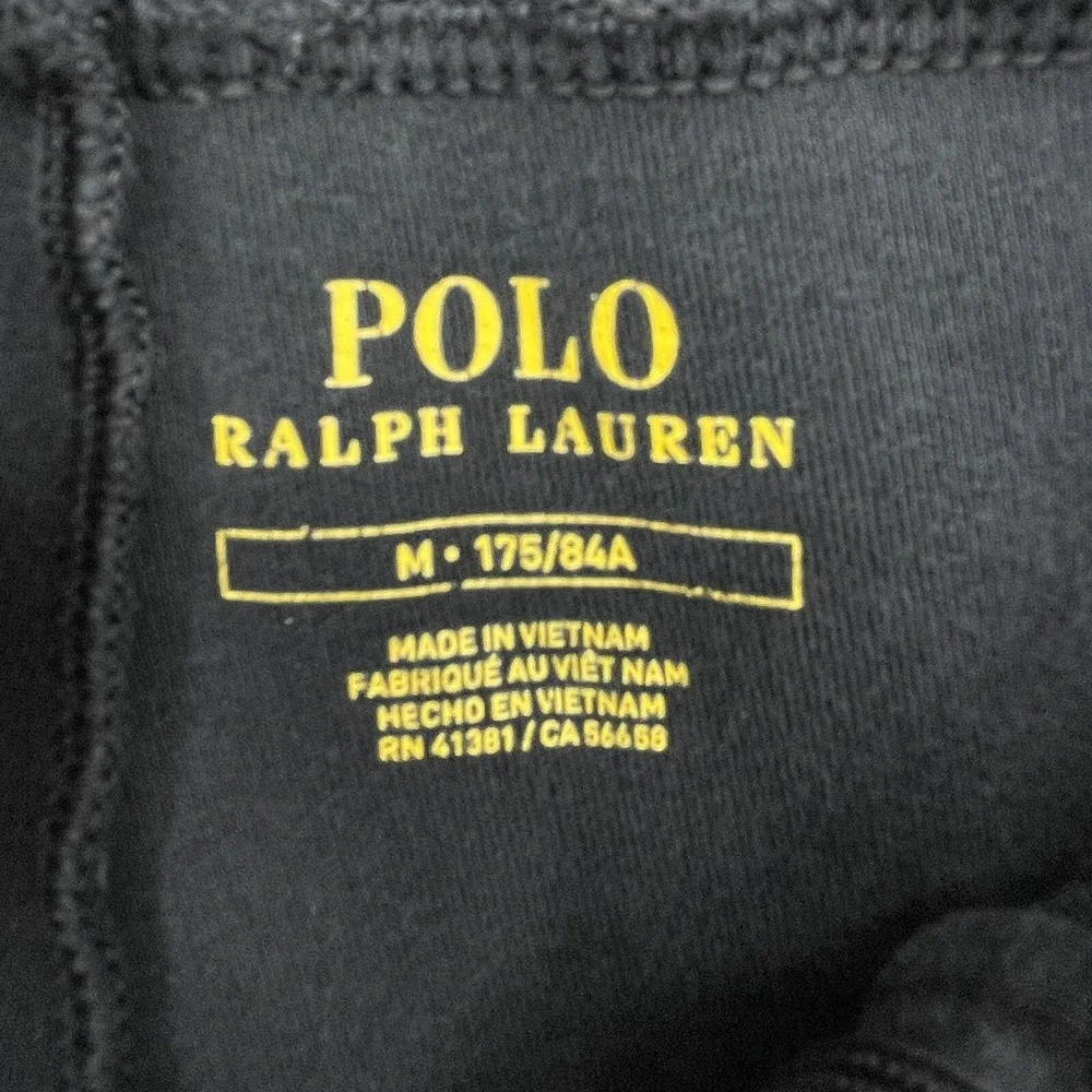 Polo Ralph Lauren Sz Med Performance Jogger Pants‎ Sweatpants Black White Stripe
